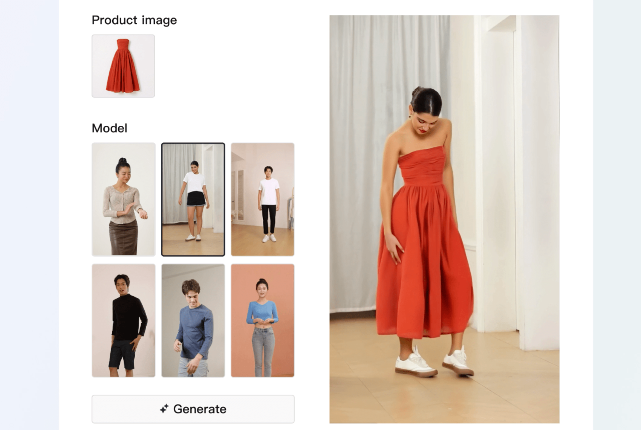 TikTok Symphony 试穿